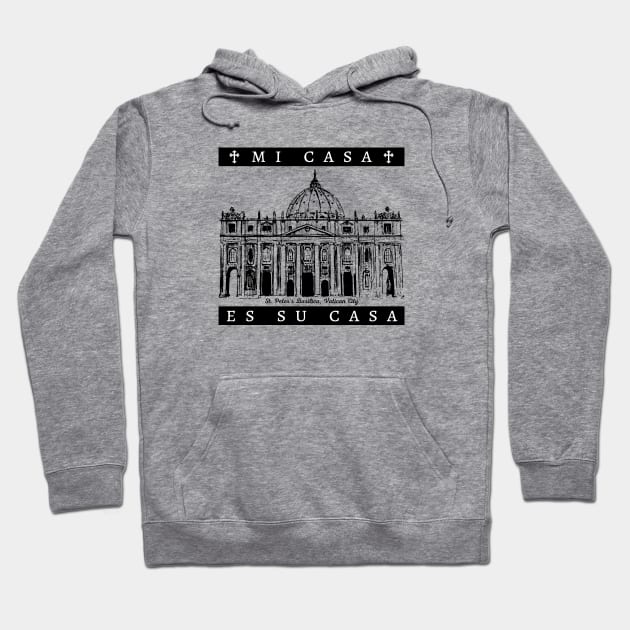 Mi Casa Hoodie by Little Fishes Catholic Tees